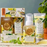 Kit Mini Sabonete Liquido e Creme Para Mãos Lemon Basil Michel Design Works
