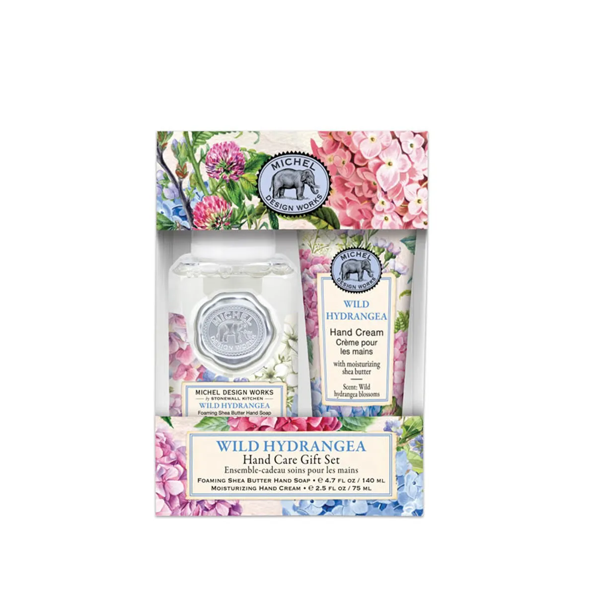 Kit Mini Sabonete Liquido e Creme Para Mãos Wild Hydrangea Michel Design Works Kit Mini Sabonete Liquido e Creme Para Mãos Wild Hydrangea Michel Design Works