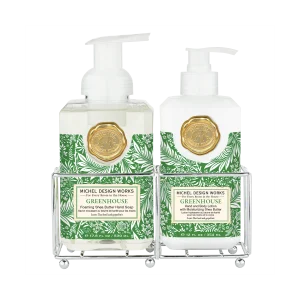 Kit Sabonete Liquido e Hidratante Com Suporte Greenhouse Michel Design Works