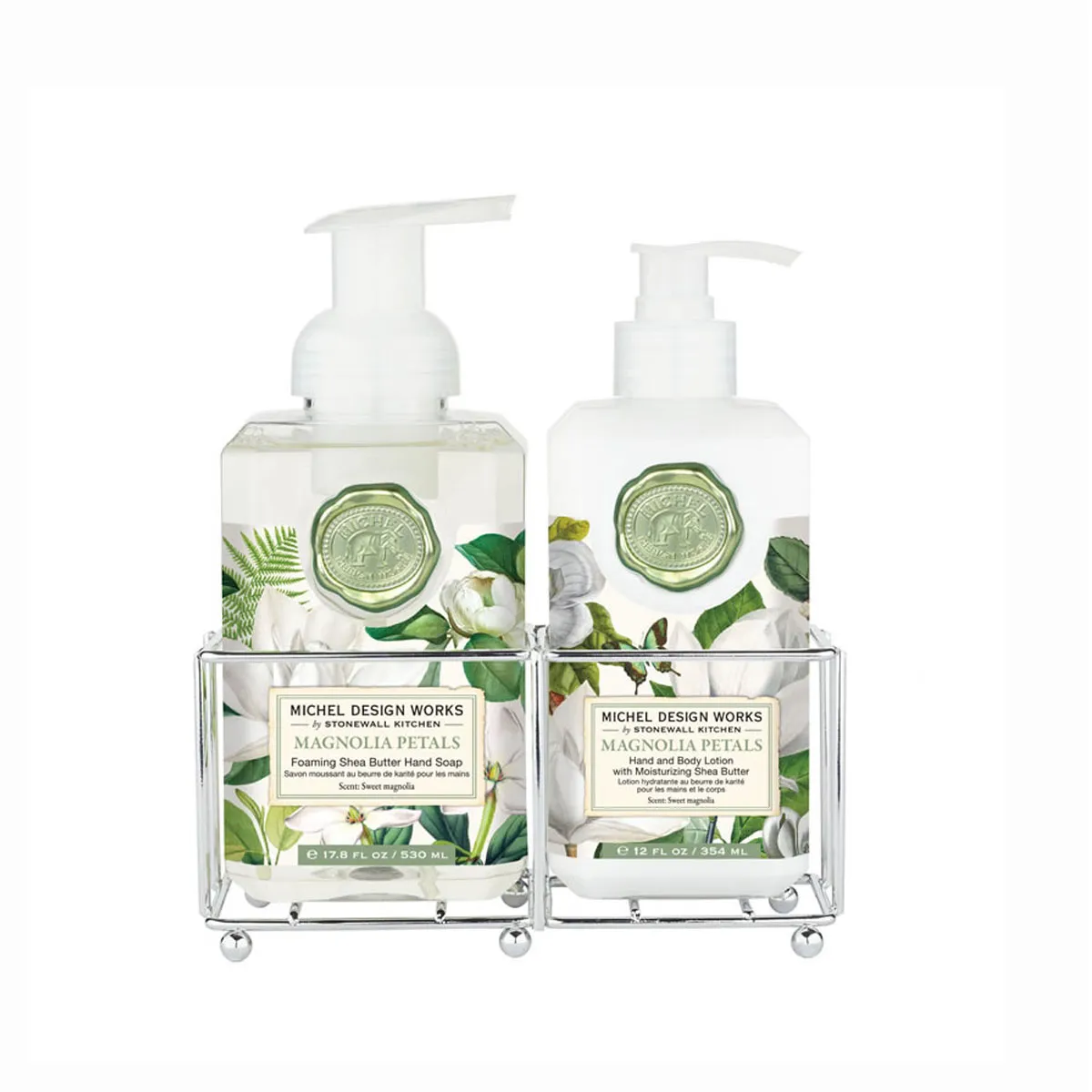 Kit Sabonete Liquido e Hidratante Com Suporte Magnolia Petals Michel Design Works Kit Sabonete Liquido e Hidratante Com Suporte Magnolia Petals Michel Design Works