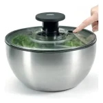 Lava E Seca Saladas 5 Litros Em Aço Inox Oxo Cinza