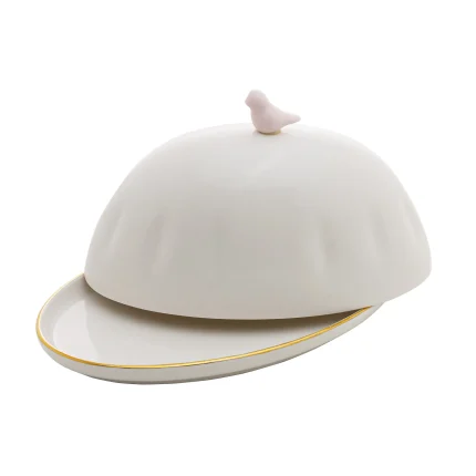 Manteigueira De Porcelana Bird Color Wolff