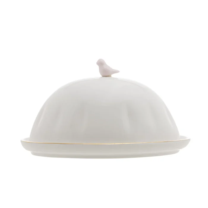 Manteigueira De Porcelana Bird Color Wolff