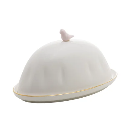 Manteigueira De Porcelana Bird Color Wolff