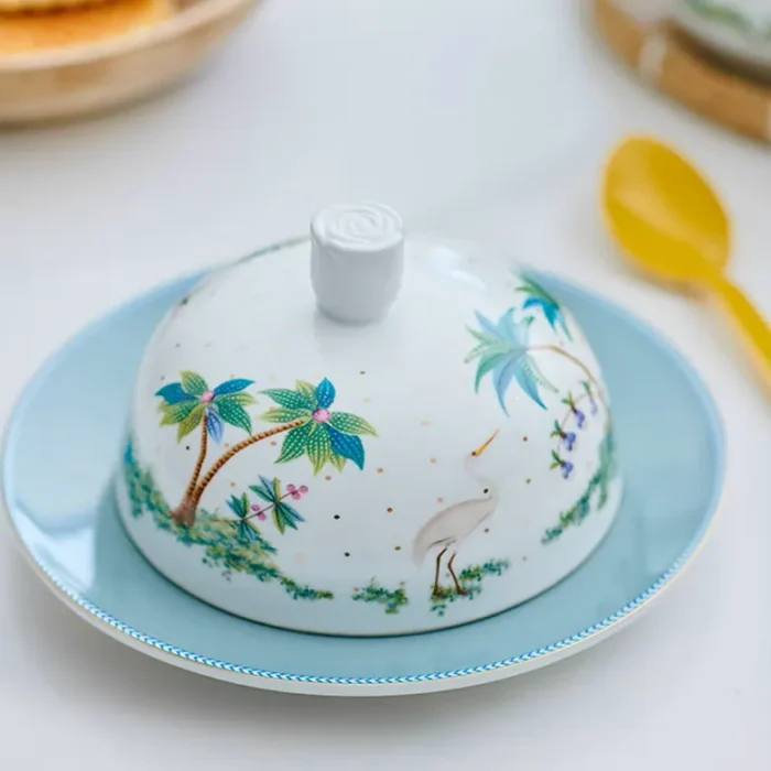 Manteigueira Dots Porcelana Branco Jolie Pip Studio