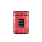 Mini Vela Pote Vidro 50h Relevo Foraged Wildberry