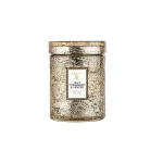 Mini Vela Pote Vidro 50h Relevo Gilt Pomander e Hinoki