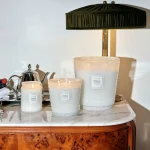 Mini Vela Pote Vidro 50h Relevo Vanilla Sunday