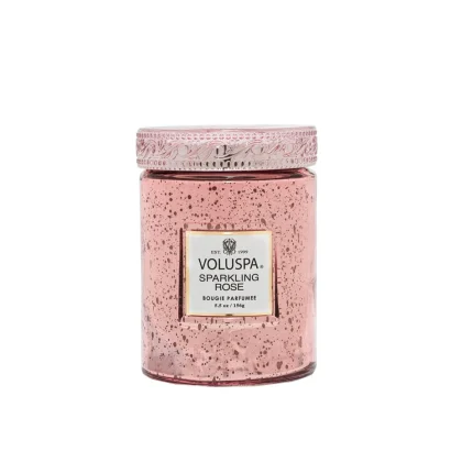 Mini Vela Pote Vidro 50h Sparkling Rose