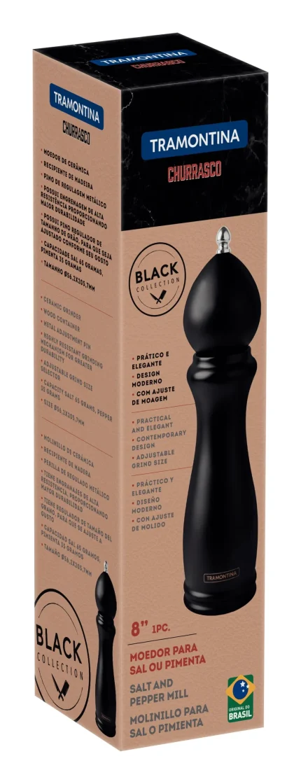 Moedor Preto Sal Ou Pimenta Black Collection 8" Tramontina