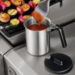 Molheira Com Pincel Silicone Aço Inox 510ml Oxo Cinza