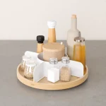 Organizador Bandeja Giratória Bellwood Madeira Umbra Branco