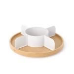 Organizador Bandeja Giratória Bellwood Madeira Umbra Branco