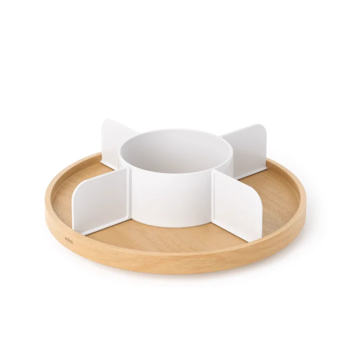 Organizador Bandeja Giratória Bellwood Madeira Umbra Branco