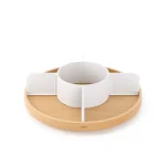 Organizador Bandeja Giratória Bellwood Madeira Umbra Branco