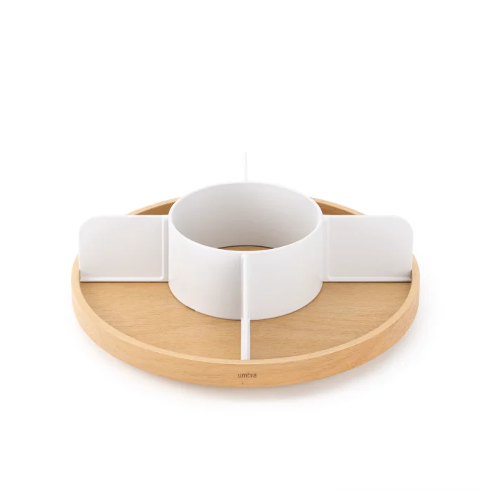 Organizador Bandeja Giratória Bellwood Madeira Umbra Branco