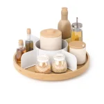 Organizador Bandeja Giratória Bellwood Madeira Umbra Branco