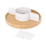 Organizador Bandeja Giratória Bellwood Madeira Umbra Branco