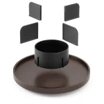 Organizador Bandeja Giratória Bellwood Madeira Umbra Preto