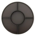 Organizador Bandeja Giratória Bellwood Madeira Umbra Preto