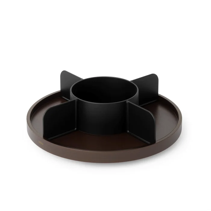 Organizador Bandeja Giratória Bellwood Madeira Umbra Preto