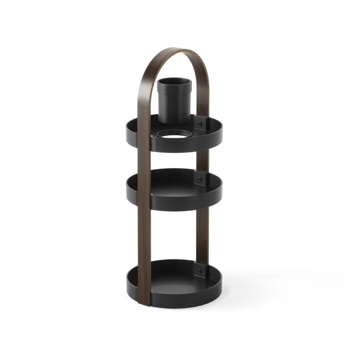 Organizador De Maquiagem  Preto Bellwood Madeira Umbra