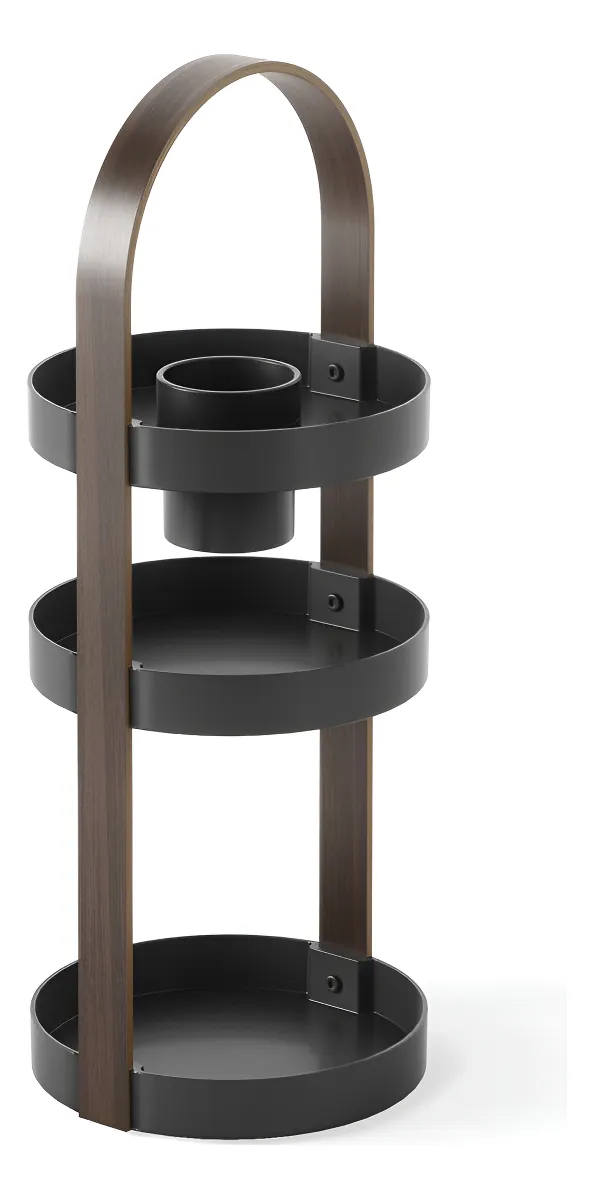 Organizador De Maquiagem Preto Bellwood Madeira Umbra Organizador De Maquiagem Preto Bellwood Madeira Umbra