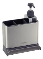 Organizador De Pia Tramontina Plurale Aço Inox Suporte Bucha Cinza-escuro