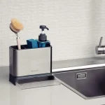 Organizador De Pia Tramontina Plurale Aço Inox Suporte Bucha Cinza-escuro