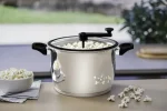 Panela Pipoqueira Allegra Aço Inox Fundo Triplo Tramontina Azul-aço
