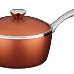 Panela Tramontina Lyon em Alumínio Forjado com Revestimento Interno Antiaderente Starflon e Externo de Silicone Dourado com Tampa 20 cm 2,8 L