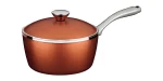 Panela Tramontina Lyon em Alumínio Forjado com Revestimento Interno Antiaderente Starflon e Externo de Silicone Dourado com Tampa 20 cm 2,8 L