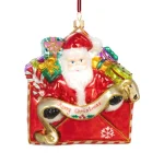 Pendente Natalino de Vidro Polonês Decor Carta De Natal Para Papai Noel Huras Family Poland