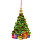 Pendente Natalino De Vidro Polonês Decor Luxo Árvore Com Presentes Huras Family Poland