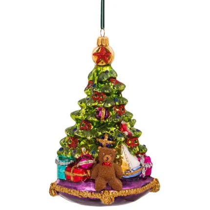 Pendente Natalino de Vidro Polonês Decor Luxo Árvore De Natal Em Almofada Huras Family Poland