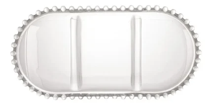 Petisqueira De Cristal Oval Pearl Wolff