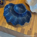 Petisqueira Melamina Formato Concha Azul