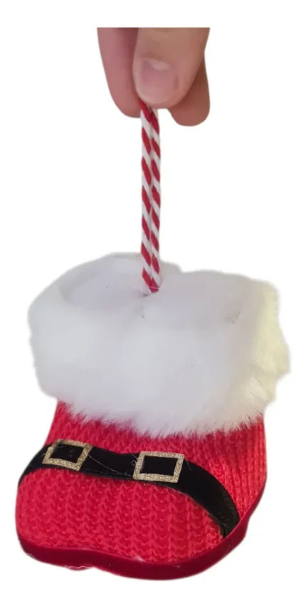 Petit Enfeite De Natal Para Pendurar Botas Vermelho Allegro