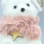 Petit Enfeite De Pendurar Natal Ursinho Rosa Cut