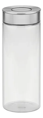 Pote De Vidro 1.8l Purezza Com Tampa Aço Tramontina Aço