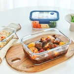 Pote De Vidro Hermético Retangular Válvula Glace Z