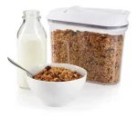 Pote Para Cereais Hermético Em Acrílico Oxo Pop 2.3 Litros Branco