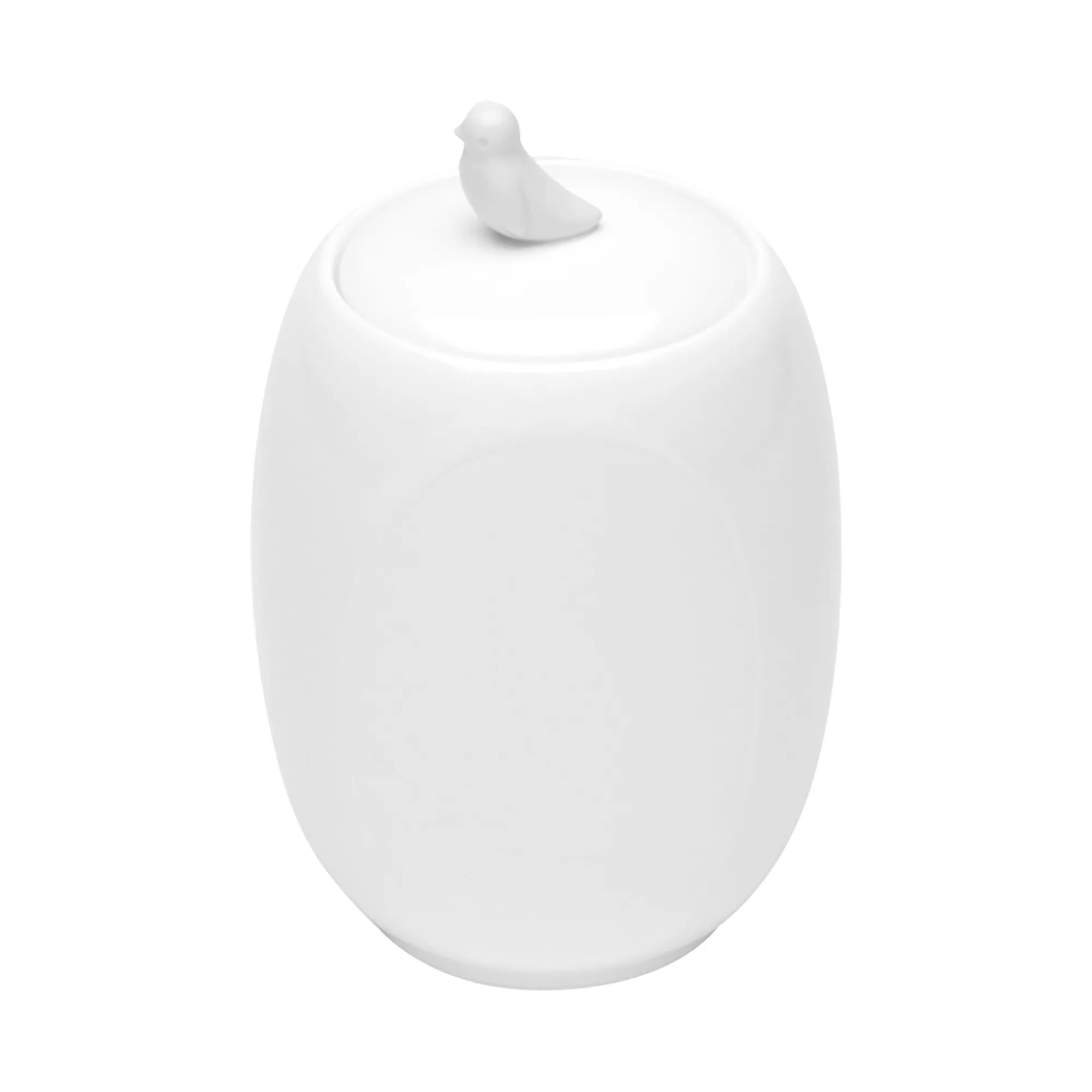 Pote Porcelana Branca Bird Wolff 18 Cm Pote Porcelana Branca Bird Wolff 18 Cm