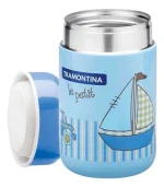 Pote Térmico Tramontina Le Petit  Aço Inox Azul 400 Ml
