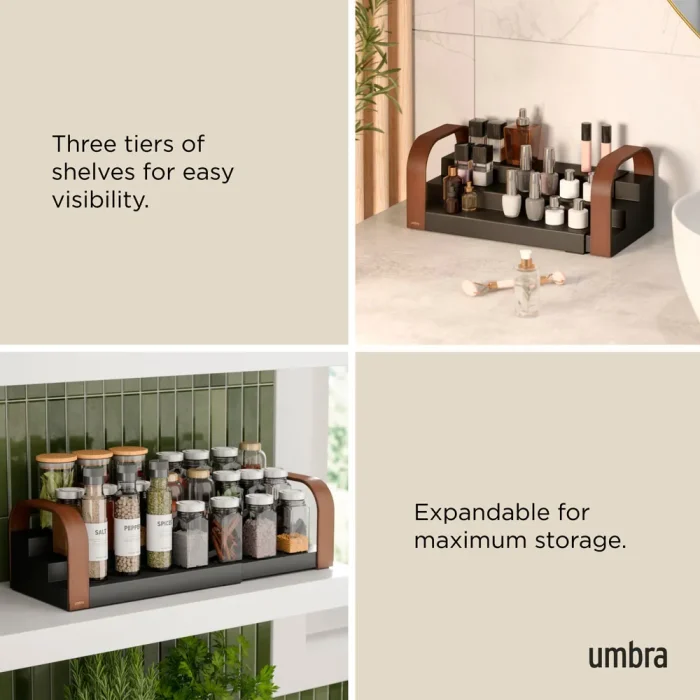 Prateleira Expansiva Multiuso Porta Temperos Bellwood Umbra