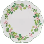Prato De Jantar Apple Blossom Horticool Green Porcelana Bone China Tea Delight