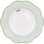 Prato De Jantar Butterfly Hortcool Green Porcelana Bone China Tea Delight