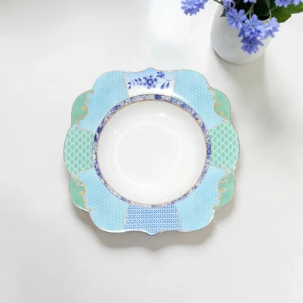 Prato de jantar Fundo Royal Colors Porcelana Filete De Ouro Pip Studio