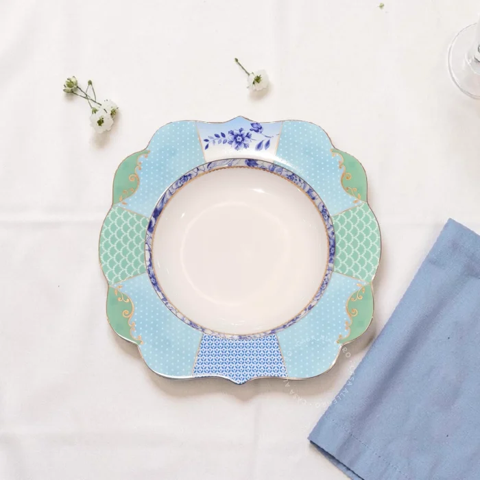 Prato de jantar Fundo Royal Colors Porcelana Filete De Ouro Pip Studio