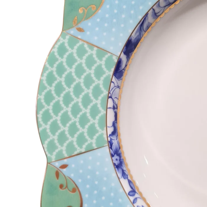 Prato de jantar Fundo Royal Colors Porcelana Filete De Ouro Pip Studio